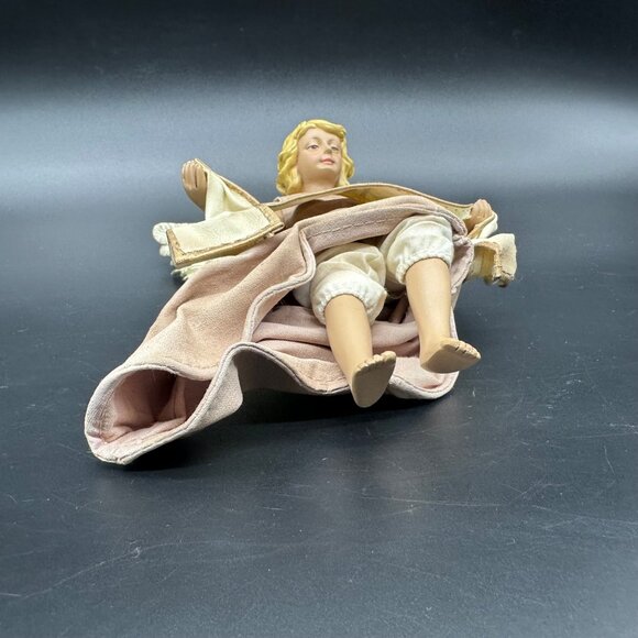 Kirkland Nativity Set Angel Replacement Gloria Figurine Pink Dress White Wings - Picture 3 of 8